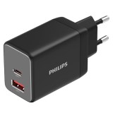 ALIMENTATOR RETEA USB-A + USB C PD 45W PHILIPS