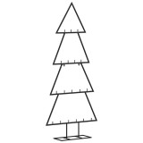 Cumpara ieftin Brad de Craciun din metal pentru decor, negru, 90 cm