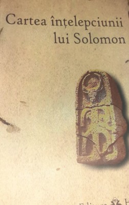 CARTEA INTELEPCIUNII LUI SOLOMON foto