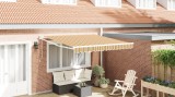 VidaXL Marchiză automată retractabilă cu dungi colorate, 350x250 cm