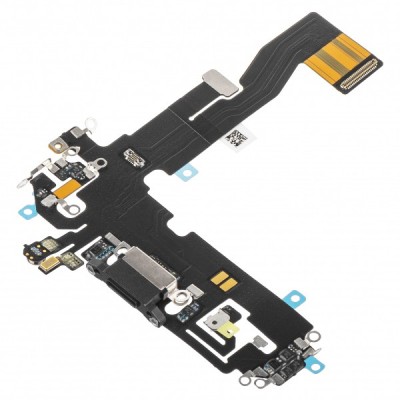 Banda cu Conector Incarcare - Microfon Apple iPhone 12 / 12 Pro, Negru foto