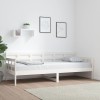 Pat de zi Gossi alb, 80x200 cm, lemn masiv pin, cadru pat multifunctional, ideal oaspeti