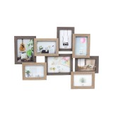 Rama foto 63x47 cm, 8 poze, Lemn, ATU-085215, Oem