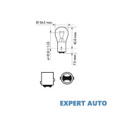 Bec frana p21/5w 12v set 10 buc philips UNIVERSAL Universal #6, Array