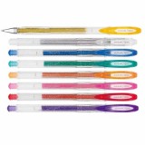 Pix cu gel Uni-ball Sparkling UM-120SP, 0.7mm, cu capac, corp transparent,