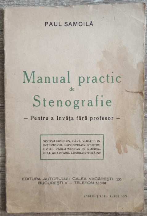 Manual practic de stenografie - Paul Samoila
