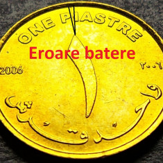 Moneda exotica 1 PIASTRE - SUDAN, anul 2006 *cod 2347 = UNC + 2 ERORI de BATERE