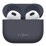 Husa Fixed Silky pentru Apple AirPods 4, Albastra