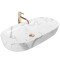 Lavoarul REA CLEO 81 Shiny Marmo din ceramică