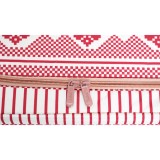 Cutie de Depozitare Pliabila, 100 L din Bumbac si In, 60X42X40 cm, Fereastra Frontala, 2 Usi de Acces cu Fermoar Bidirectional, Cadru Metalic, Suport