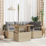 VidaXL Set de masă pentru grădină 5 pcs Bej, Gri 100 x 55 x 73 cm