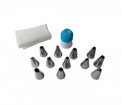 Set 12 duiuri ornat din inox, 1 Pos silicon,1 Adaptor, 445COF foto