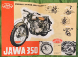 JAWA 350/ RECLAMA,BROSURA,DATE TEHNICE /8 PAGINI FORMAT 21 x 15 cm./ANII&#039;60