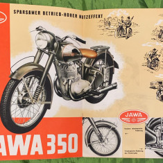 JAWA 350/ RECLAMA,BROSURA,DATE TEHNICE /8 PAGINI FORMAT 21 x 15 cm./ANII'60