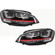 Set Faruri Dreapta + Stanga Am Volkswagen Golf 7 2012? 3D LED R20 GTI Design foto