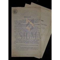 LOT DOCUMENTE, CONTRACT DE EDITURA NICOLAE CARTOJAN si A. RADULESCU-POGONEANU (Profesori Universitari), 1929-1936, Craiova