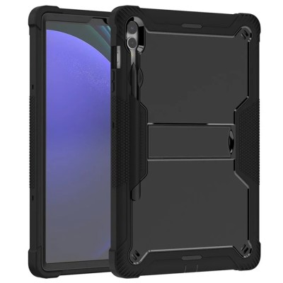 [Pachet 360&amp;Atilde;&amp;sbquo;&amp;Acirc;&amp;deg;] Husa + folie sticla Samsung Galaxy Tab S9 Plus Techsuit Rugged TabShell, negru foto