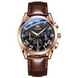 Cumpara ieftin Ceas barbatesc Olevs Piele Quartz Analog Clasic Business Maro