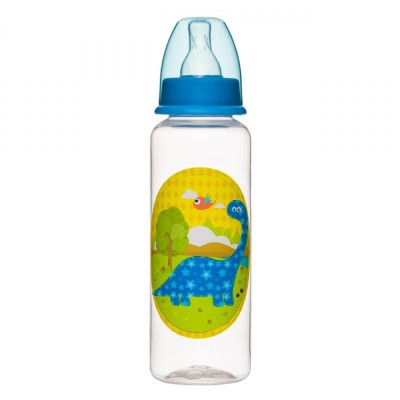 Biberon Plastic, Dinozaur, Tetina Silicon, Capacitate 250ml, Nou Născut foto