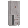 Dulap inalt, gri sonoma, 69,5x34x180 cm, lemn compozit
