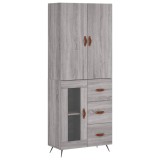 Cumpara ieftin Dulap inalt, gri sonoma, 69,5x34x180 cm, lemn compozit