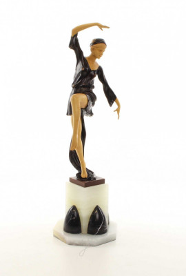 Dansatoare de toamna- statueta Art Deco din bronz EX-8 foto
