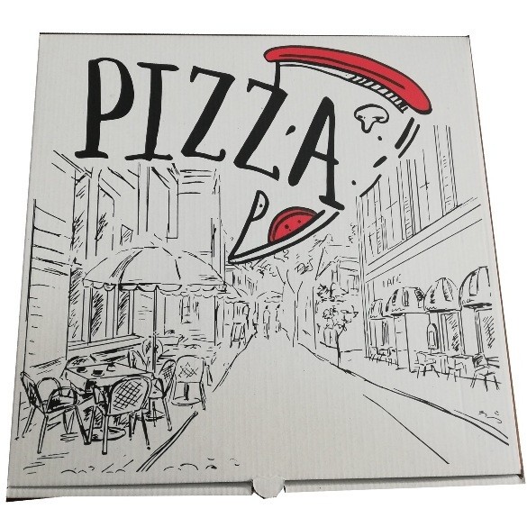 Cutii Pizza Albe, 45cm, Set 50buc