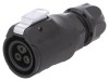 Conector Circular Mama Amphenol 3 Pini Aurit 10A IP67 Montare Cablu MRDBR03M16000