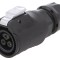 Conector circular 3 pini aurit 10A