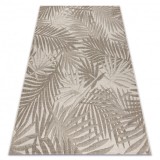 Covor sisal Floorlux 20504 Frunze şampanie si gri Junglă, 140x200 cm