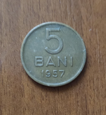 5 bani 1957, RPR / Rom&amp;acirc;nia foto