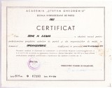 AMS# - CERTIFICAT PERFECTIONAREA CADRELOR PARTID ACADEMIA STEFAN GHEORGHIU 1975