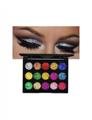 Set Machiaj 15 culori Stralucitoare cu efect de sclipici pentru ochi si pleoape foto