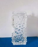 Vază colecție, cristal clar suflat manual &icirc;n mulaj - design Josef Schott, Smalandshyttan Suedia