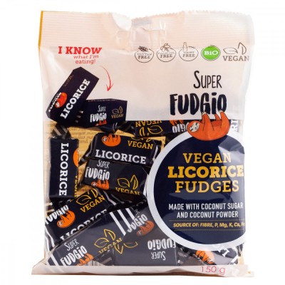 Caramele aroma lemn dulce, bio, 150g, Super Fudgio foto