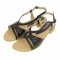 Sandale dama, din piele naturala, platforme de 2cm, culoare negru box- S36NBOX