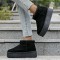 Ghete negre imblanite cu talpa groasa LT33-43 112