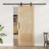 VidaXL Set Ușă Glisantă Manual Natural și negru 78 x 202 cm