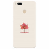 Husa silicon pentru Xiaomi Mi A1, Autumn Tree Leaf Shape Illustration