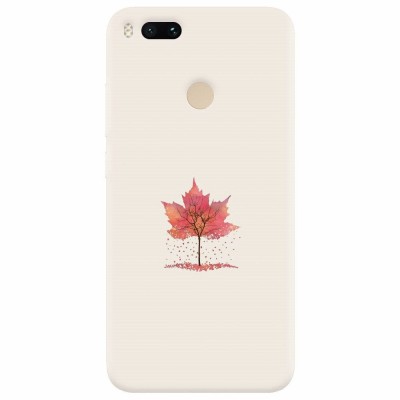 Husa silicon pentru Xiaomi Mi A1, Autumn Tree Leaf Shape Illustration foto