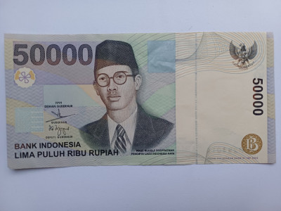 Indonezia- 50000- 50.000 Rupii Rupiah 1999 foto