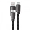 Cablu Date si Incarcare USB-C - USB-A / USB-C Acefast C13-05, 60W, 0.2m, Negru, Universal
