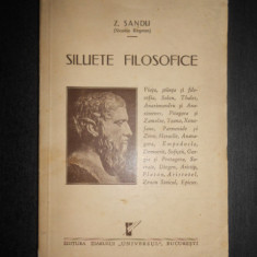 Z. Sandu (Nicolae Regman) - Siluete filosofice (1933, prima editie)