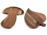 Cumpara ieftin Set 2 tavi decorative lemn maro cm 27 x 35 H, 25 x 35 H