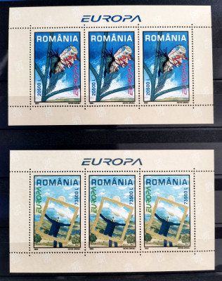 ROMANIA - Europa 2003 - Arta afisului - Blocuri de 3 marci MNH - LP 1611 a foto