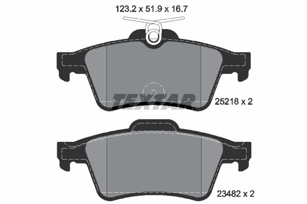 TEXTAR 2521801 Q+ set placute frana,frana disc