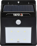 Lampa solara de perete YATO cu senzor miscare 6 LED SMD 120lm