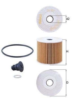 MAHLE OX 1077D Filtru ulei foto