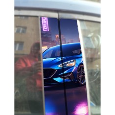 Sticker Auto Stalpi Usi Ford 4 , Autocolant Sport pentru Masinile Ford