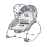 Cumpara ieftin Leagan Balansoar Bebelusi Baby Mix Gray, 0-18 kg, Vibratii, Muzica, Jucarii, Spatar Reglabil